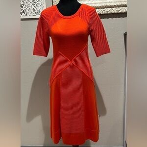 Vince camuto blood red orange dress